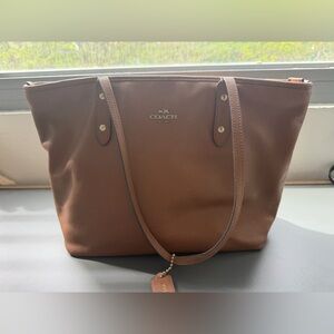 Coach Tan Leather Tote Bag